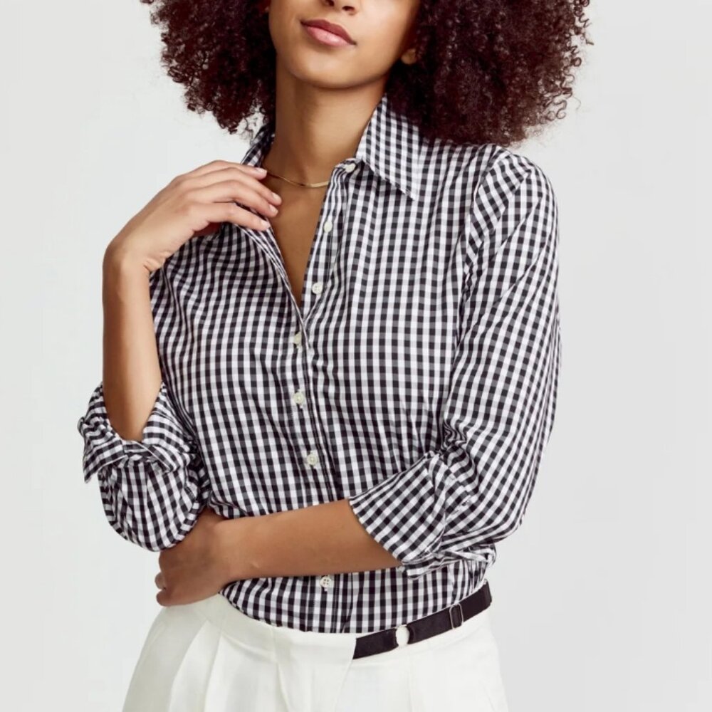 The Shirt By Rochelle Behrens - The Icon Shirt in Large Black/White Check